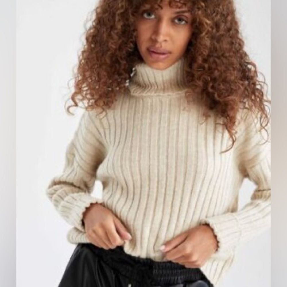 Ralph‎ Lauren Thick chunky wool blend turtleneck Fisherman Core C31